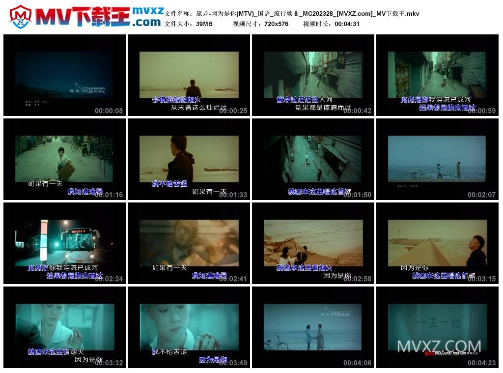庞龙-因为是你(MTV)_国语_流行歌曲_MC202328